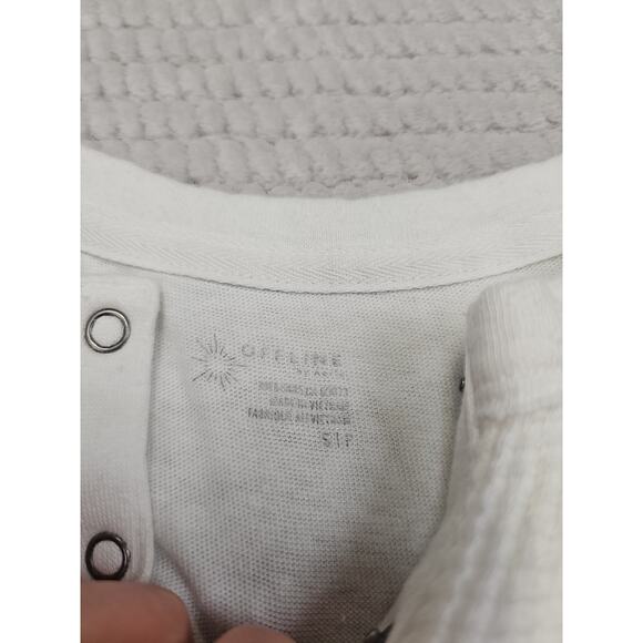 Aerie Offline Shirt Womens Small Waffle Knit Oversized Hi Low Hem - Picture 4 of 7